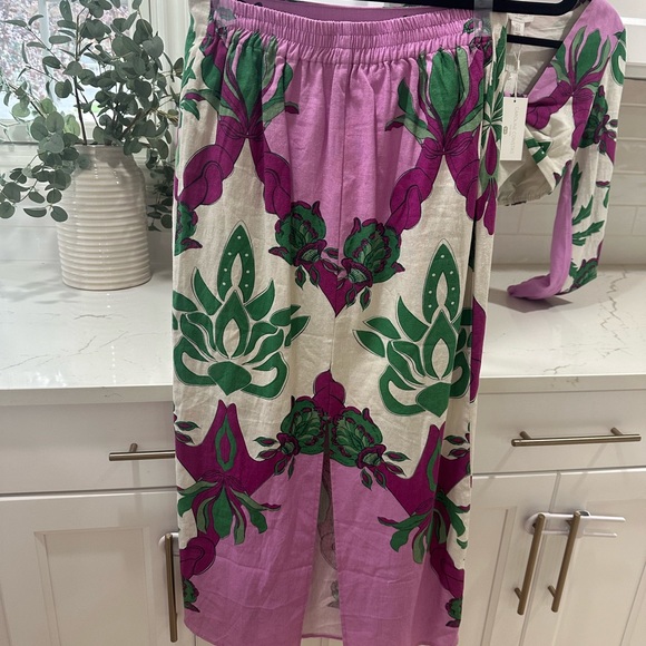 ❌SOLD❌Caroline Constas two piece skirt set linen extra small xs NWT - Picture 6 of 7